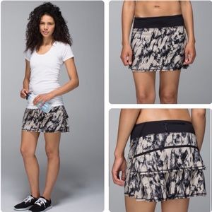 Lululemon Pace Setter Skirt Great Granite Black Mojave Tan Black